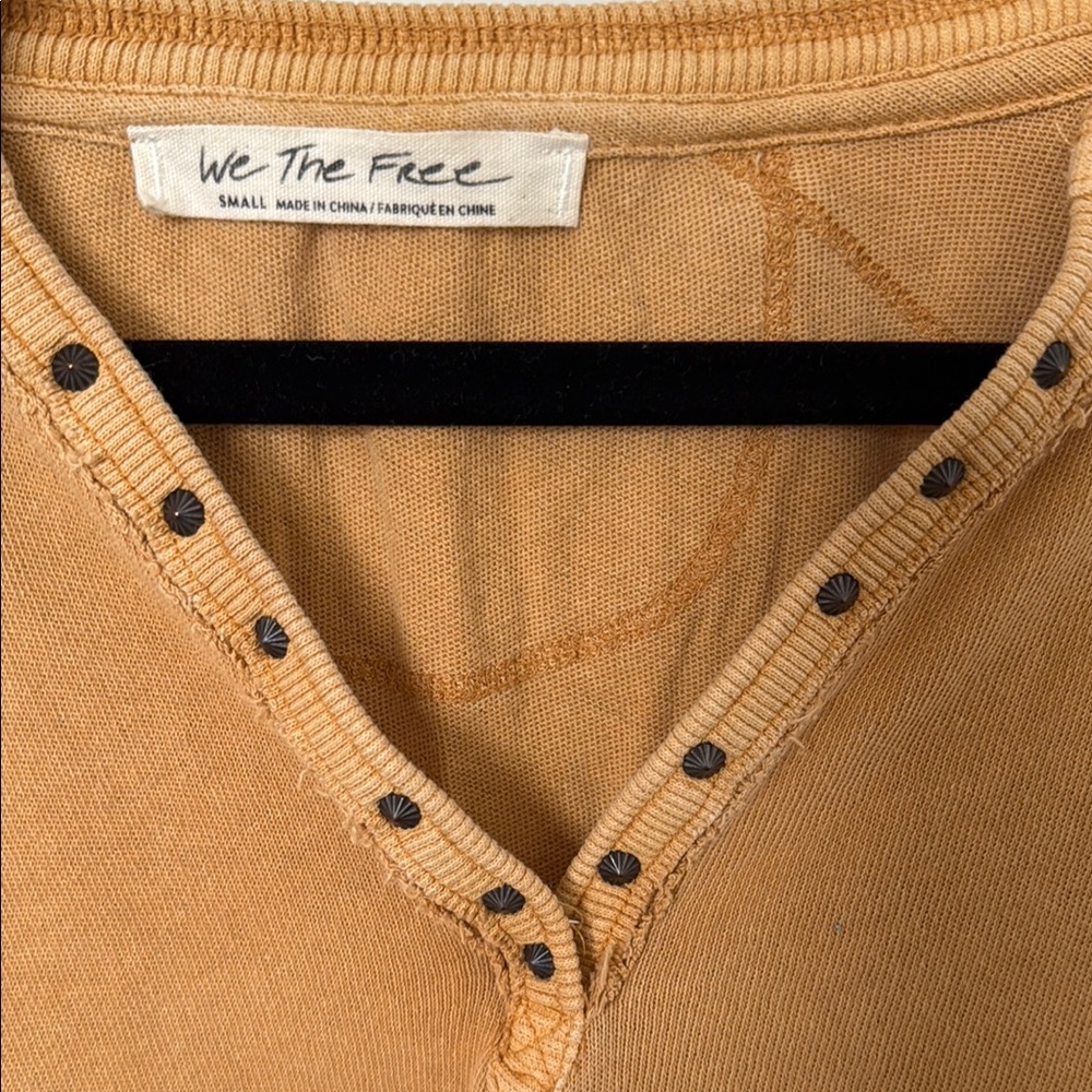 We the Free, Free People Tan Fitted Long Sleeve Blouse - Picture 5 of 8